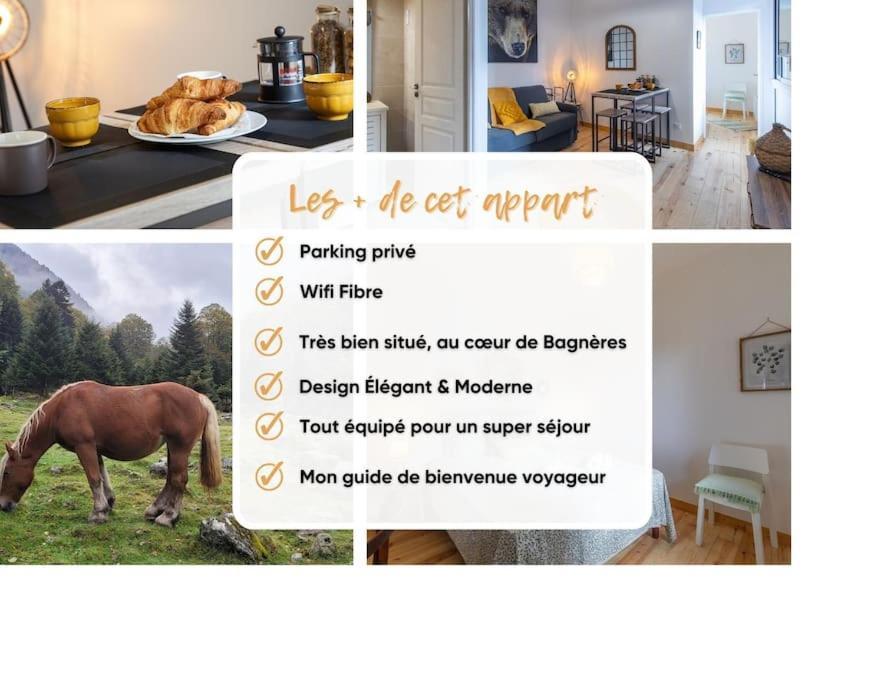 Apartamento Refuge De L'Ours : T2 Equipe Avec Parking Et Wifi Bagnères-de-Bigorre Exterior foto